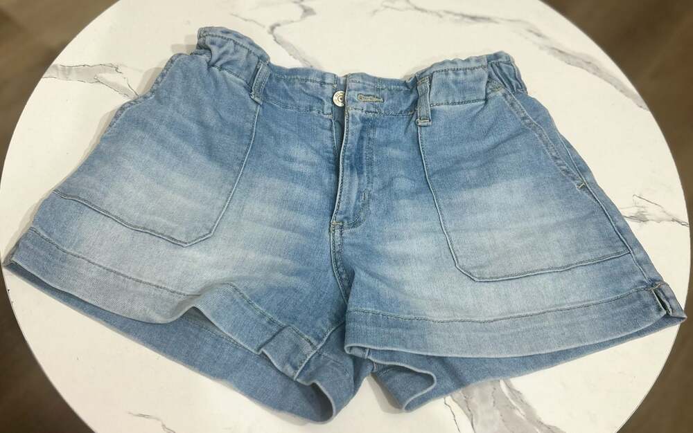 U.S. Polo Assn. Premium Denim High Rise Elastic Waist Utility Shorts